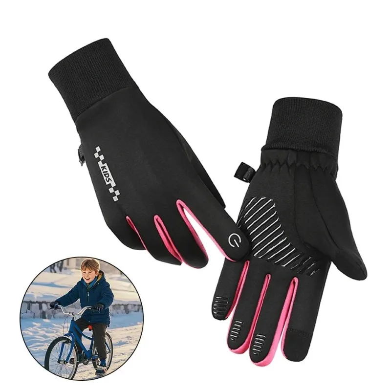 Guantes de esquí acolchados impermeables táctiles antideslizantes