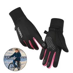 Guantes de esquí acolchados impermeables táctiles antideslizantes