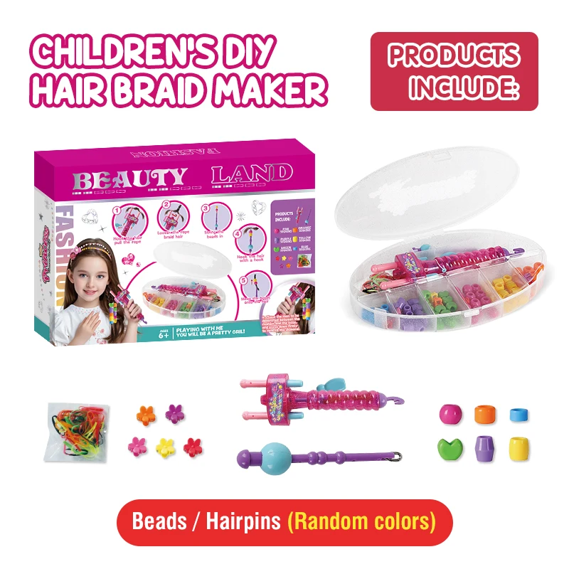 Kit de accesorios para el cabello con cuentas para niñas y niños - imagen 4