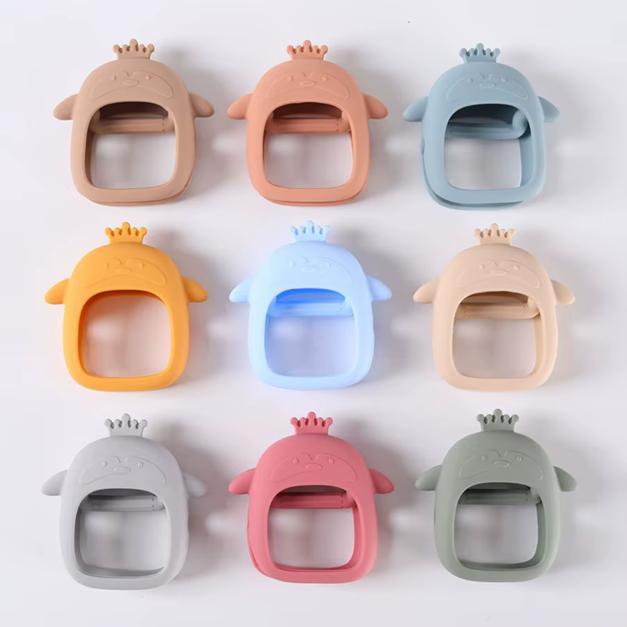 Mordedores silicona bebés con forma manos suaves para dentición - imagen 4