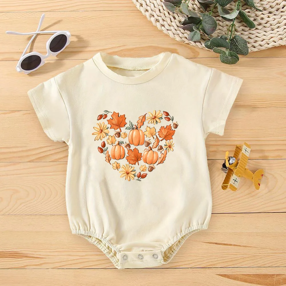 Camiseta bebé parche calabaza - Pelele burbuja Otoño/Halloween - imagen 5