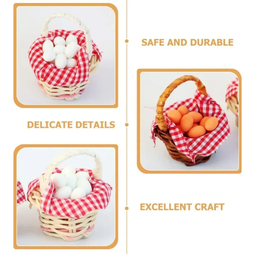 Cesta de Pascua mini para casita de muñecas - imagen 4