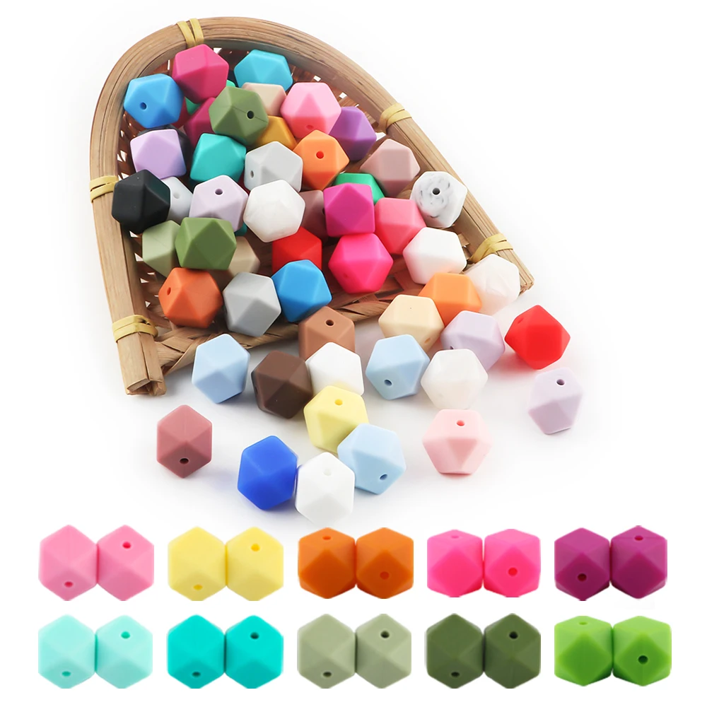 Cuentas hexagonales de silicona 14mm para pulseras DIY – Kovict