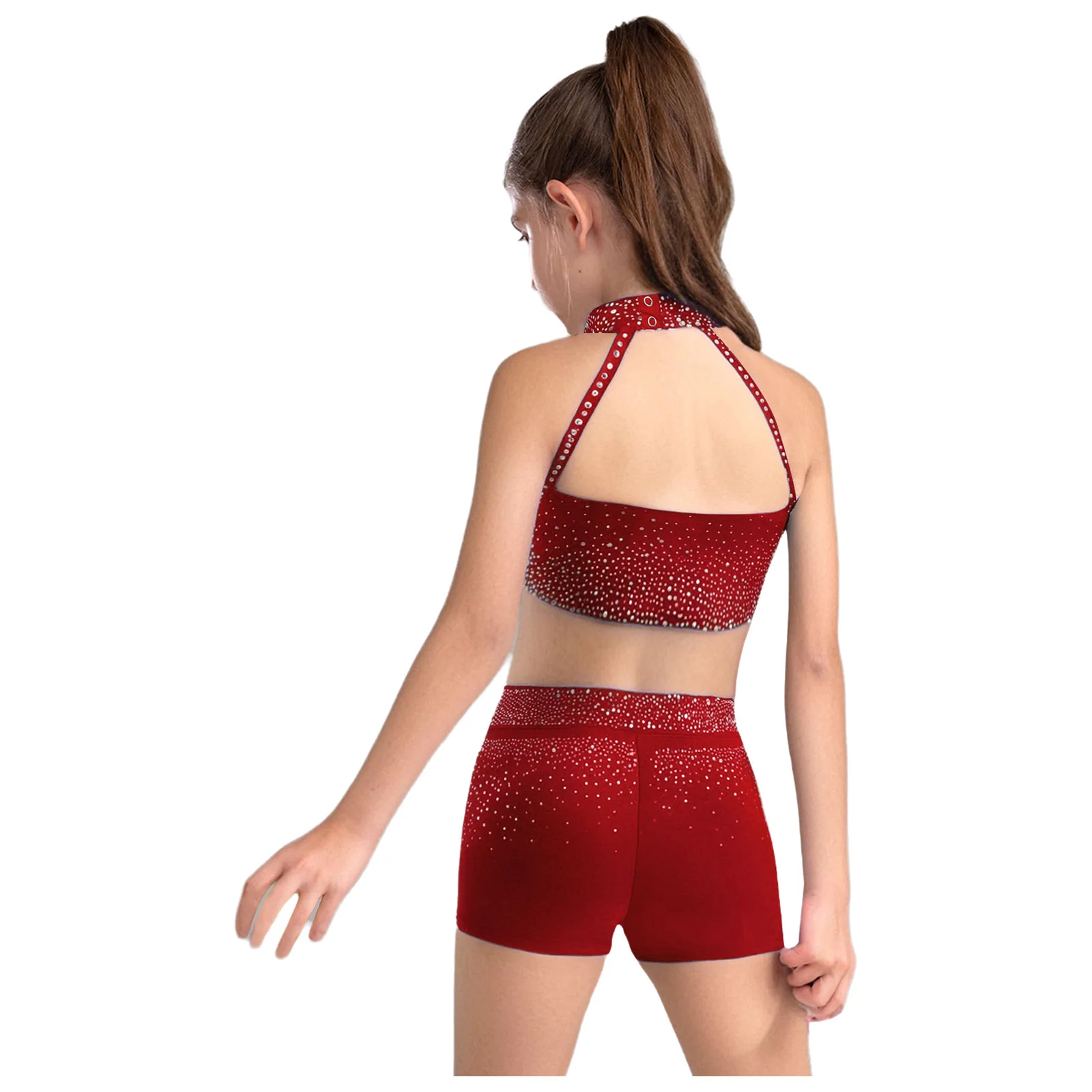 Traje de gimnasia y ballet para niña con top y short - imagen 2