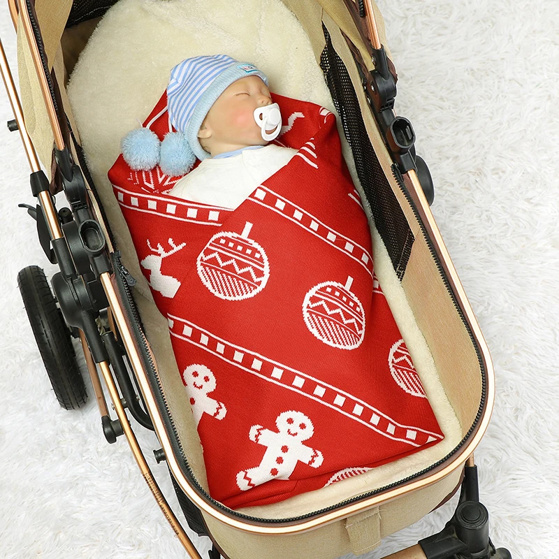 Manta de Navidad para cuna – Algodón suave a cuadros - imagen 2