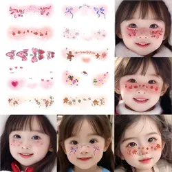 Pegatinas faciales infantiles navideñas de reno y copo de nieve