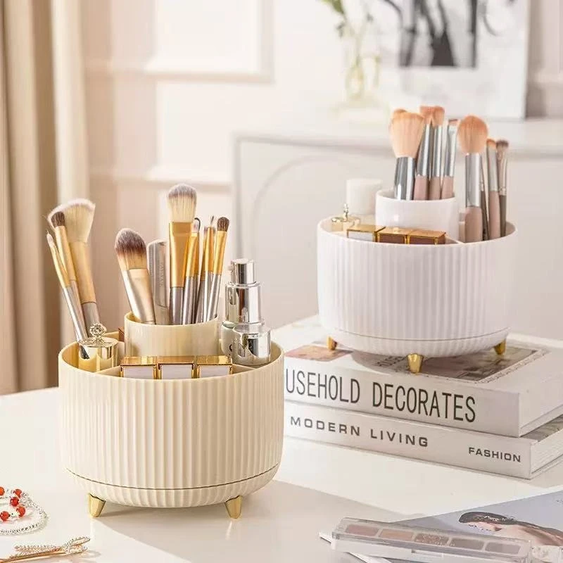 Organizador giratorio de brochas de maquillaje para cosméticos de mesa - imagen 2