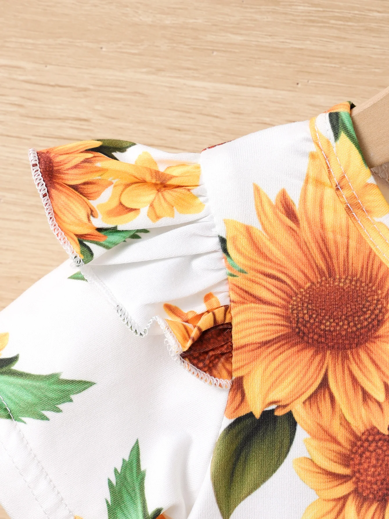 Conjunto de verano para bebé niña con volantes y girasol - imagen 5