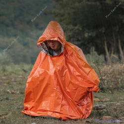 Impermeable con capucha verde oliva para lluvia