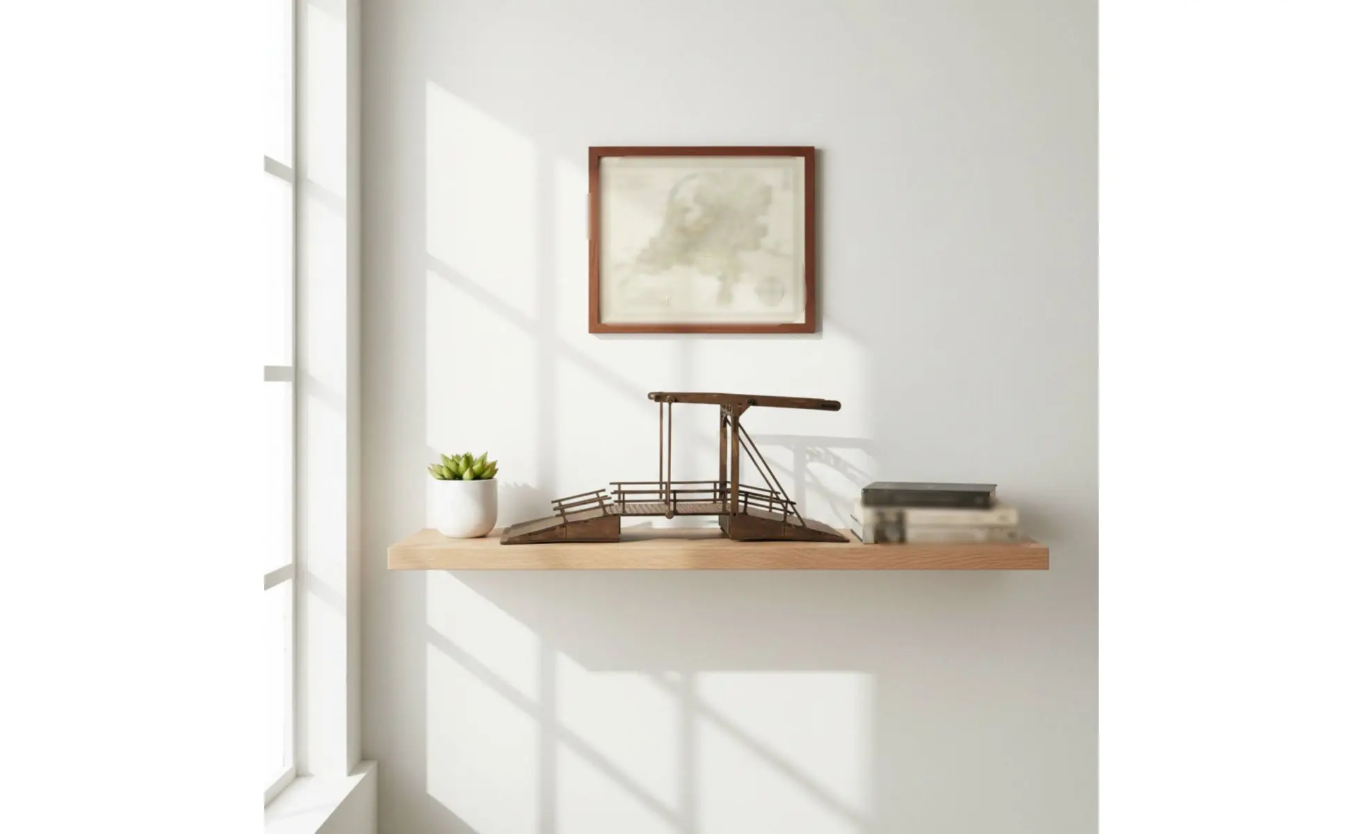 Puente listo para exhibición en miniatura