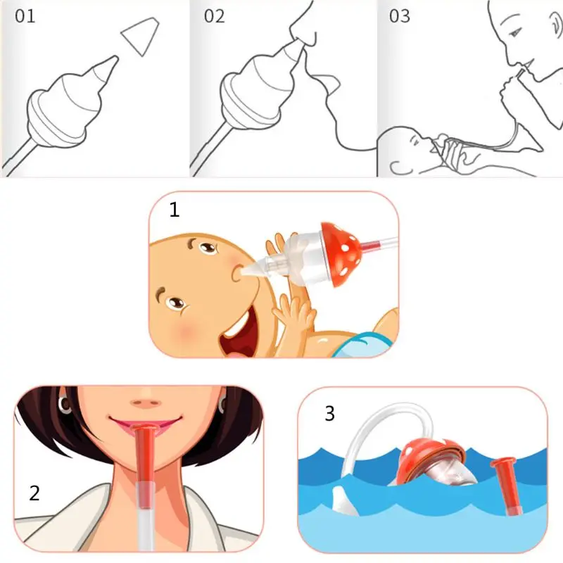 Aspirador nasal para bebé – Limpia y despega la nariz con seguridad