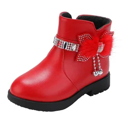 Botas de invierno planas antideslizantes de algodón para niño