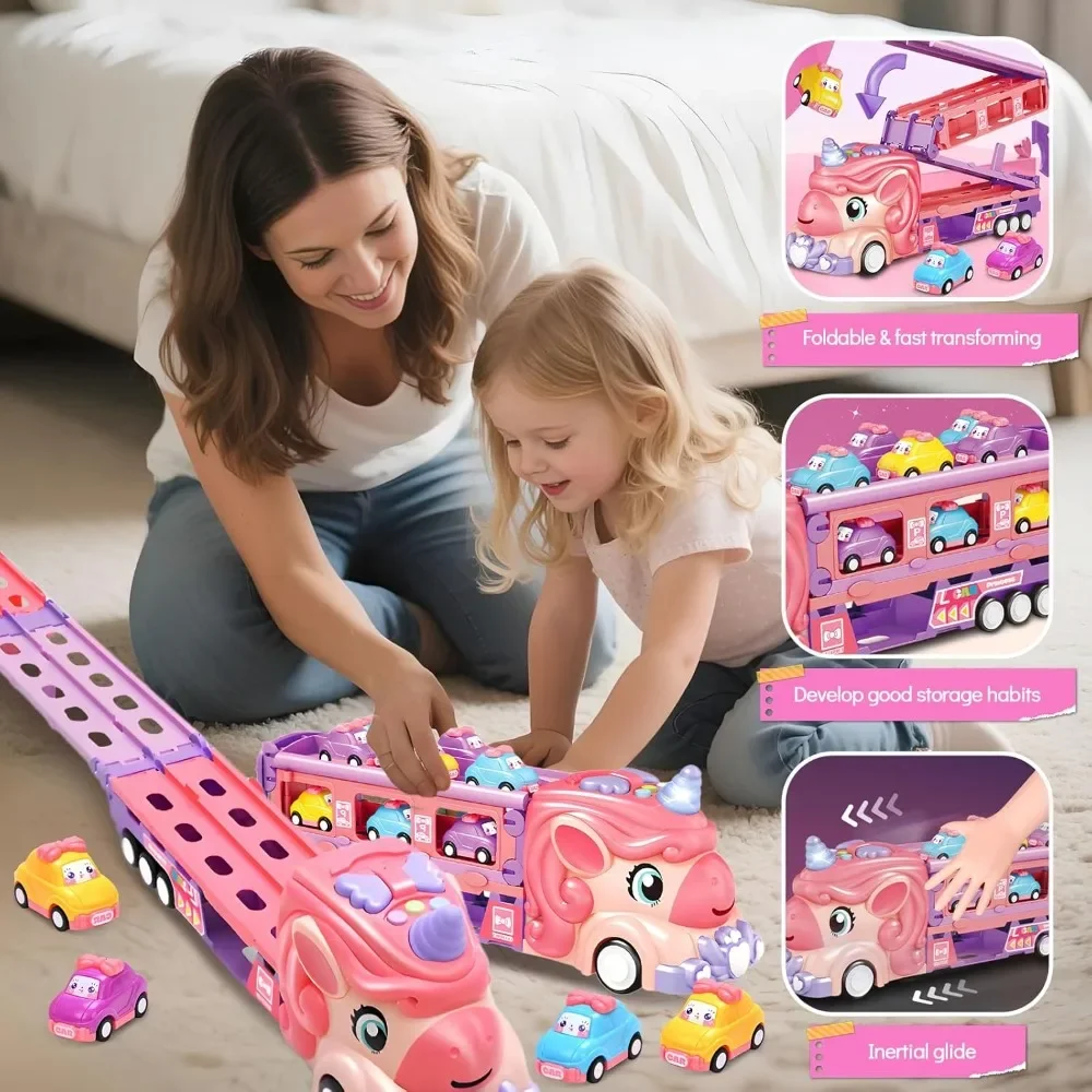 Coche de juguete para niña pequeña con unicornio luces y sonido - imagen 5