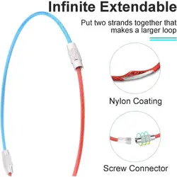 Cables acero inoxidable para llaveros y anillas de etiquetas