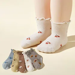 Calcetines antideslizantes con flores para niños
