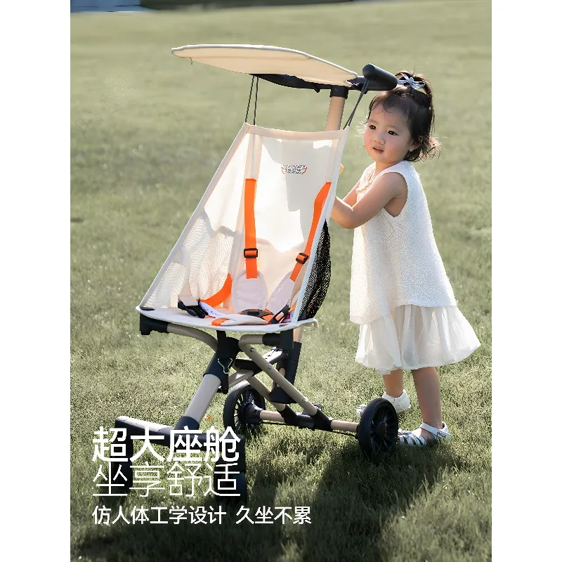 Carrito de bebé plegable ligero con asiento reclinable para paseo - imagen 3
