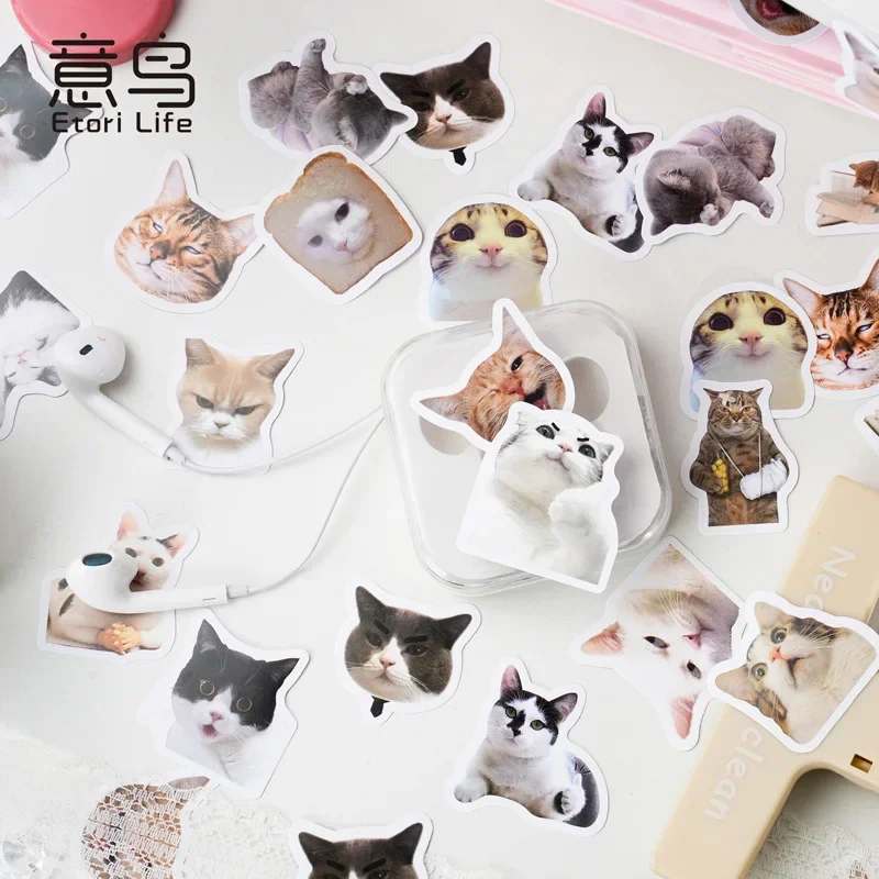 Pegatinas gato Kawaii pequeñas – Decoración álbum escolar - imagen 3