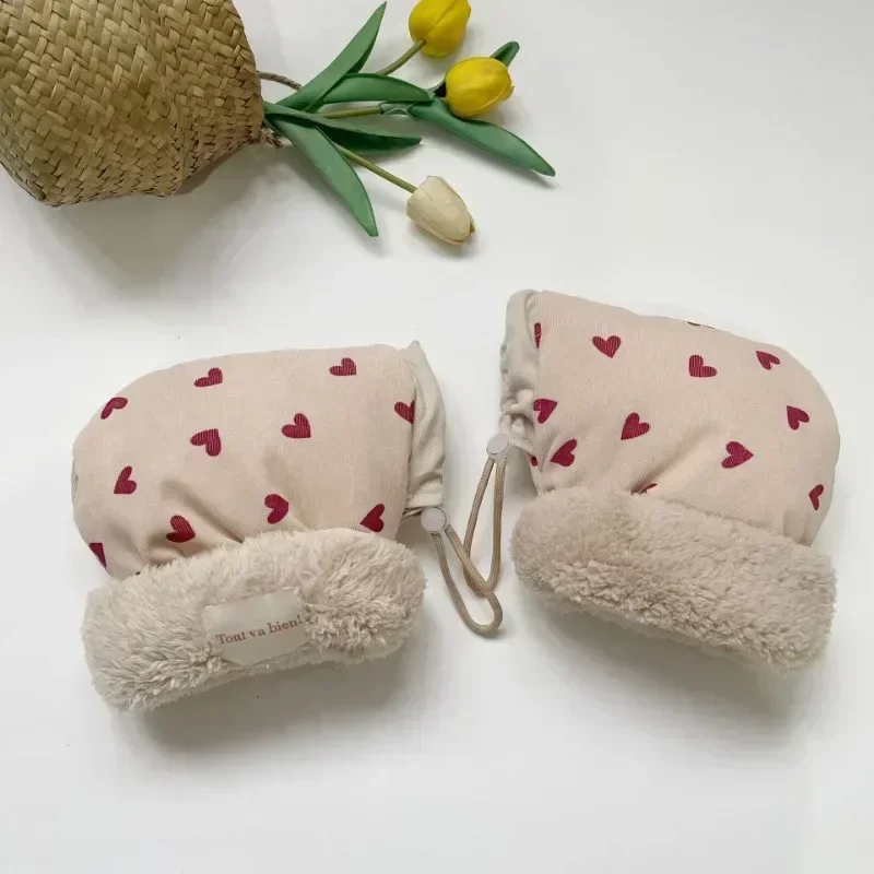 Manoplas para cochecito a prueba de viento con estampado infantil - imagen 3