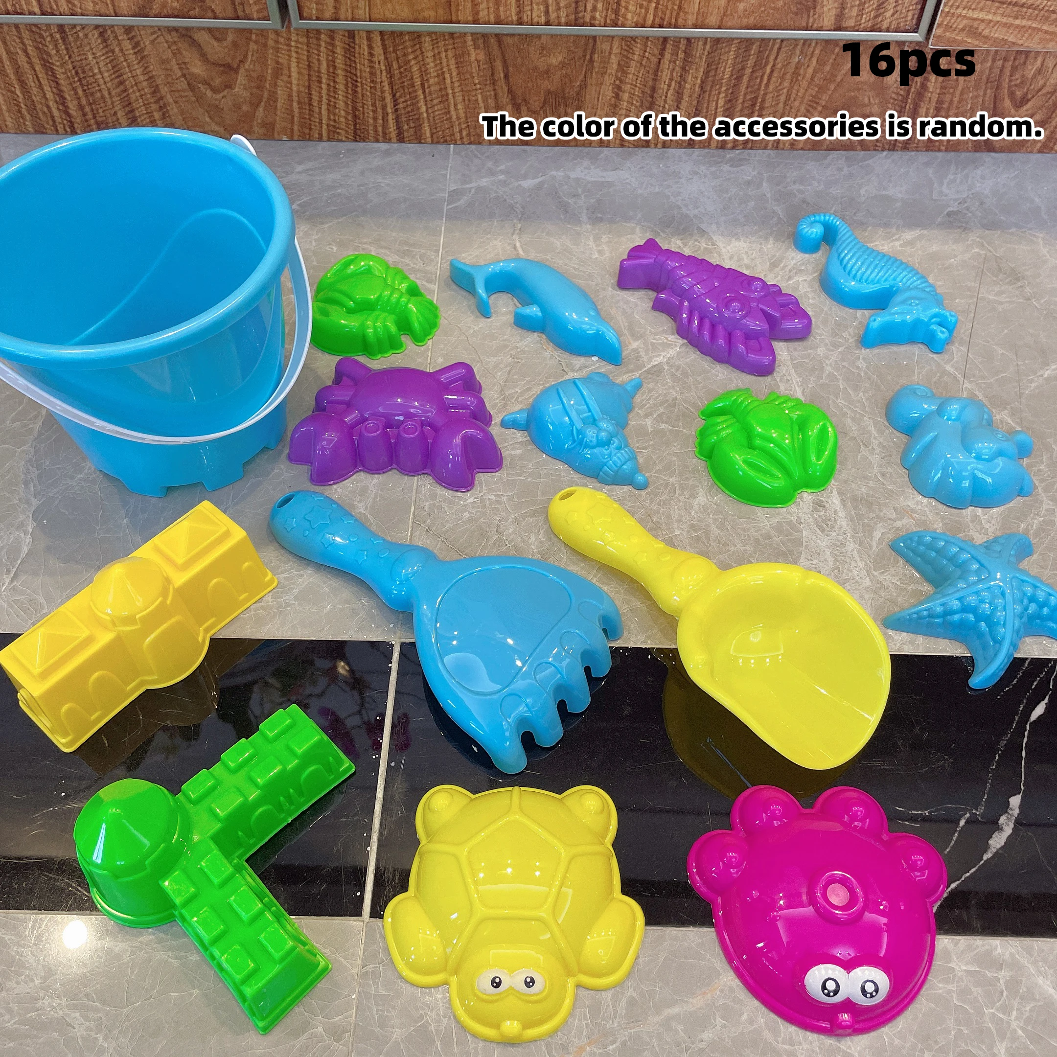 Set juguetes de playa para niños verano pala cubo excavadora - imagen 5