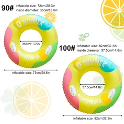 Anillo de natación inflable para axilas grueso colores vibrantes