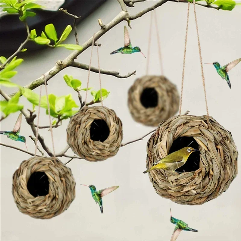 Jaula decorativa para pájaros – Colgante tejida para loros exóticos - imagen 5