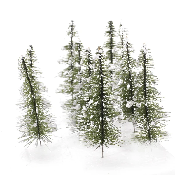 Diorama infantil invernal – Escenario nevado con árboles - imagen 5