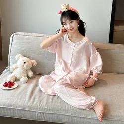 Conjunto de pijama princesa con encaje rosa para niña