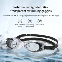 Gafas de natación impermeables antivaho con correa ajustable y bolsa