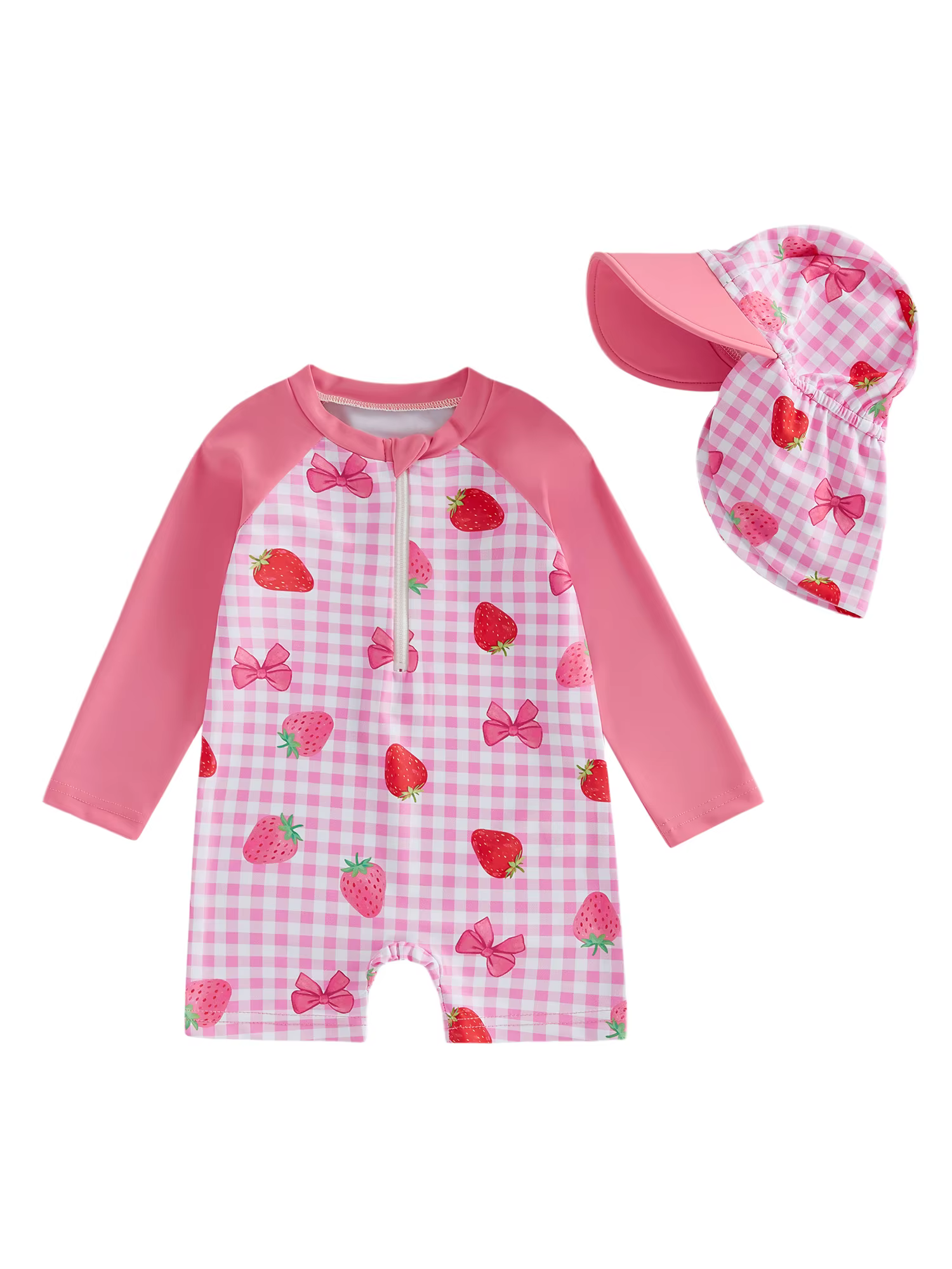 Traje de baño infantil con estampado y manga larga