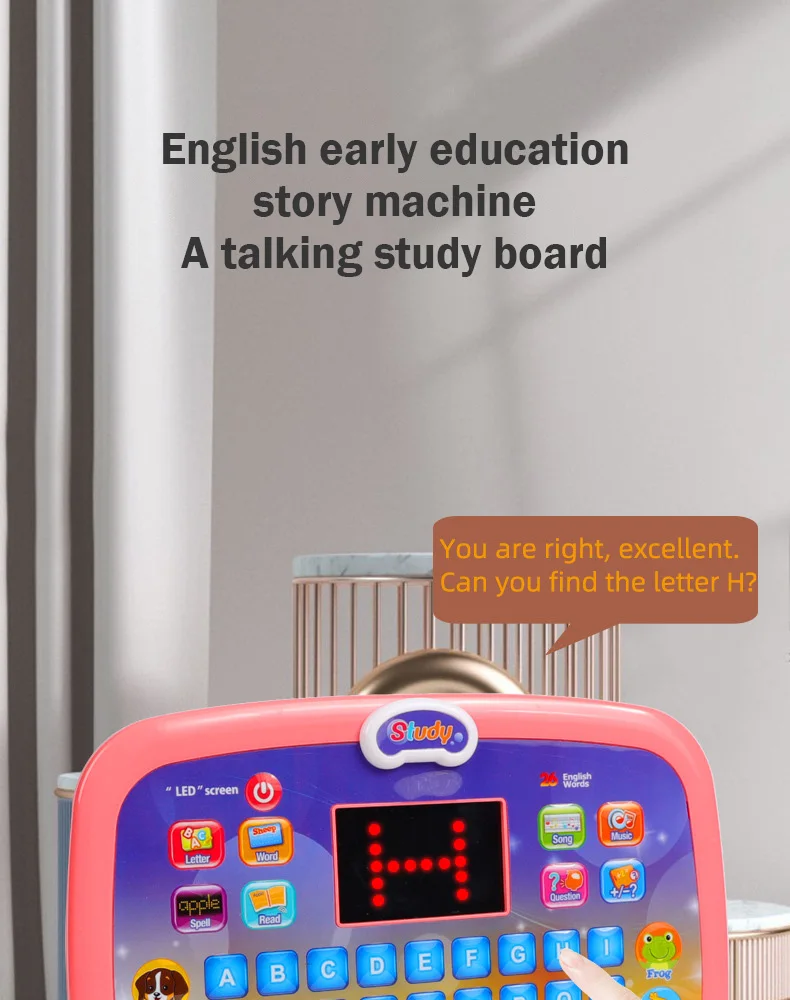 Tableta LED para niños en color azul