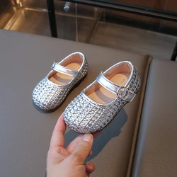 Zapatos de cuero primavera-otoño para niñas con suela antideslizante