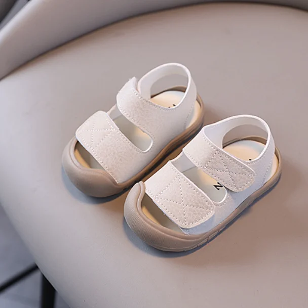 Sandalias de verano con suela suave y color liso para niños - imagen 5
