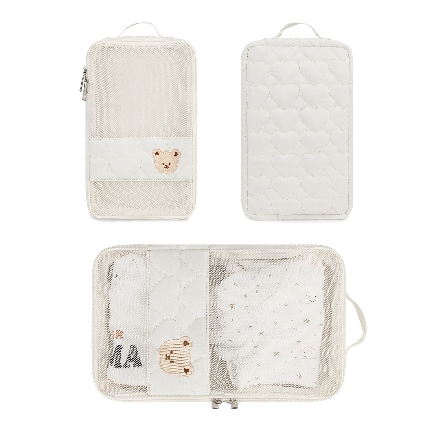 Bolsa de pañales impermeable portátil con cremallera para bebé - imagen 5