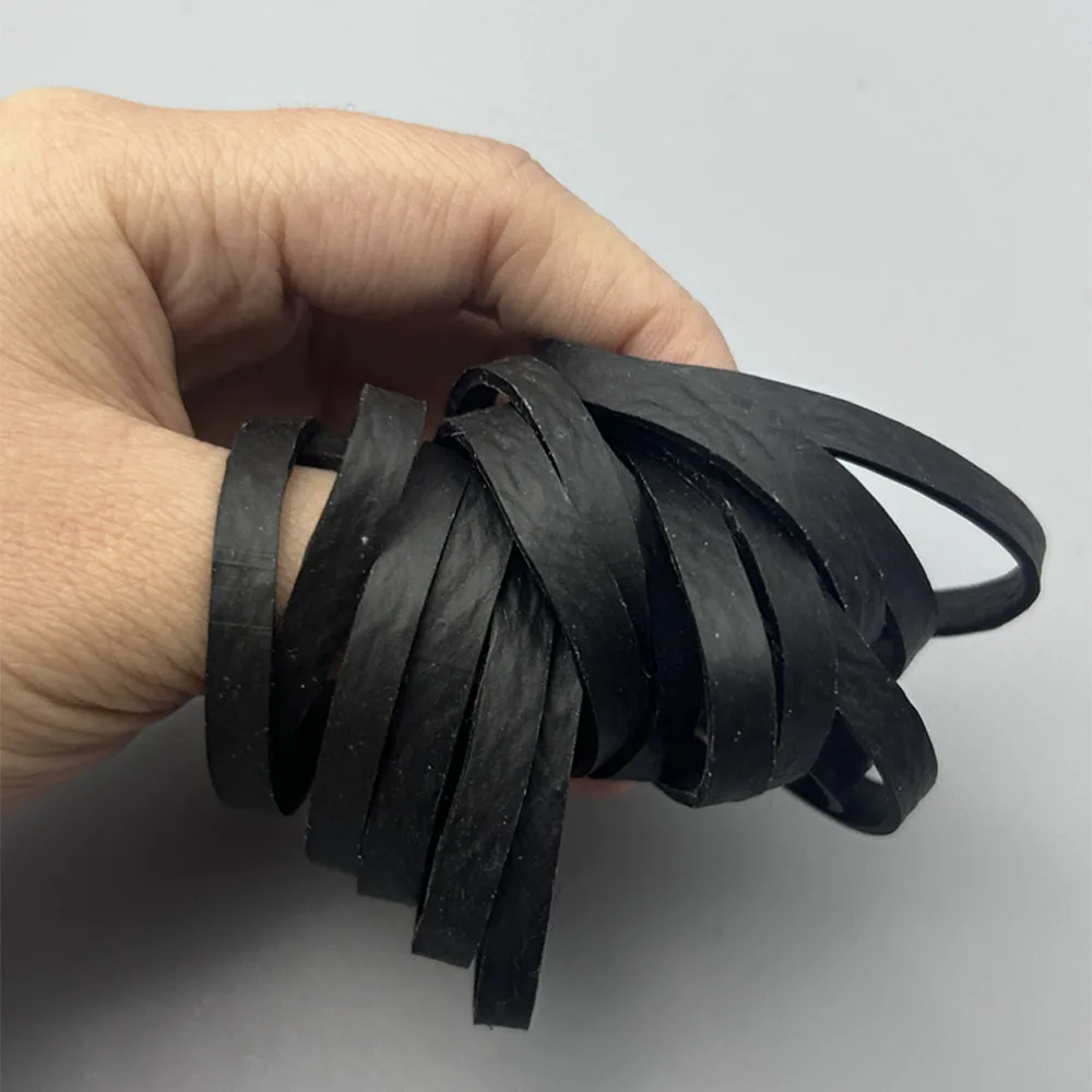 Bandas elásticas grandes de goma negra resistentes y estirables - imagen 5
