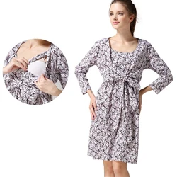 Vestido de lactancia de primavera para embarazo posparto cómodo