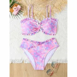 Bikini estampado tie dye para niña – Bañador verano