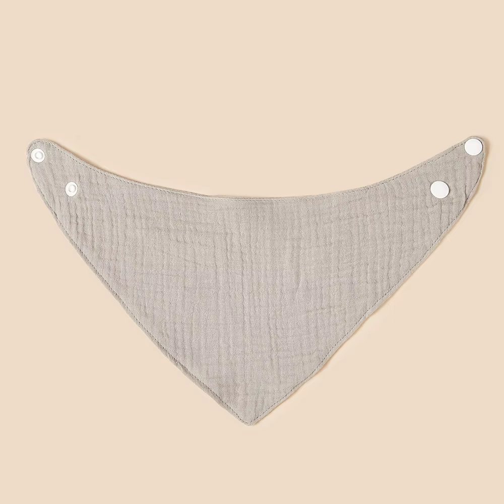 Babero triangular de algodón para bebé – Bandana sólido recién nacido - imagen 5