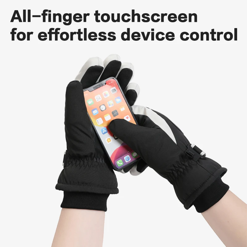 Guantes de esquí térmicos impermeables con pantalla táctil invierno - imagen 5