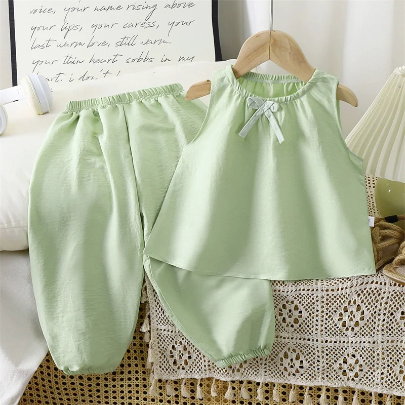 Conjunto verano infantil con chaleco y pants holgado - imagen 2