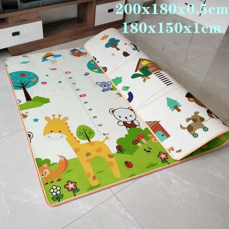 Alfombra de juego gruesa para bebés con jirafas y leones - imagen 5