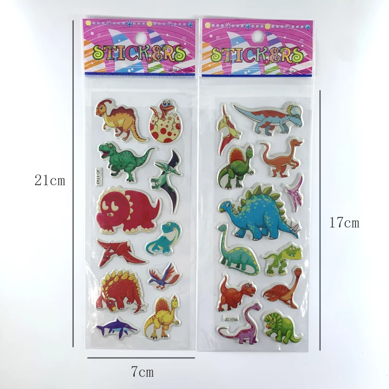 Pegatinas de dinosaurio 3D en relieve