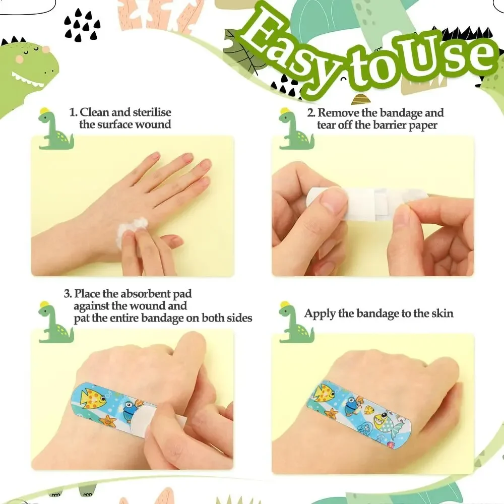Vendajes infantiles adhesivos flexibles impermeables y transpirables - imagen 5
