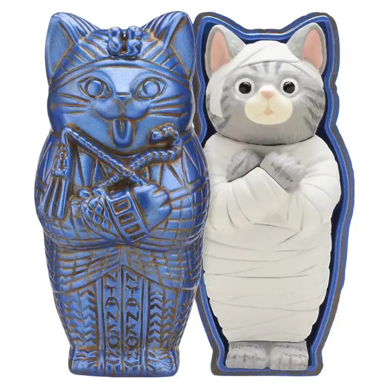 Figura de acción Gacha gato animado con dibujos infantiles colección - imagen 4