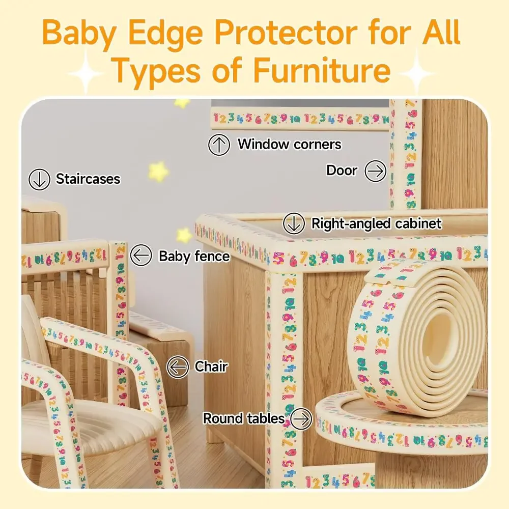 Protector de esquinas para bebé, acolchado anticolisión suave - imagen 4