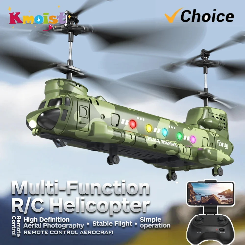 Helicóptero RC LM19-D LED con cámara HD – Juguete para niños - imagen 2