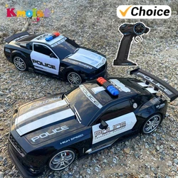 Mustang coche teledirigido policía infantil con deriva