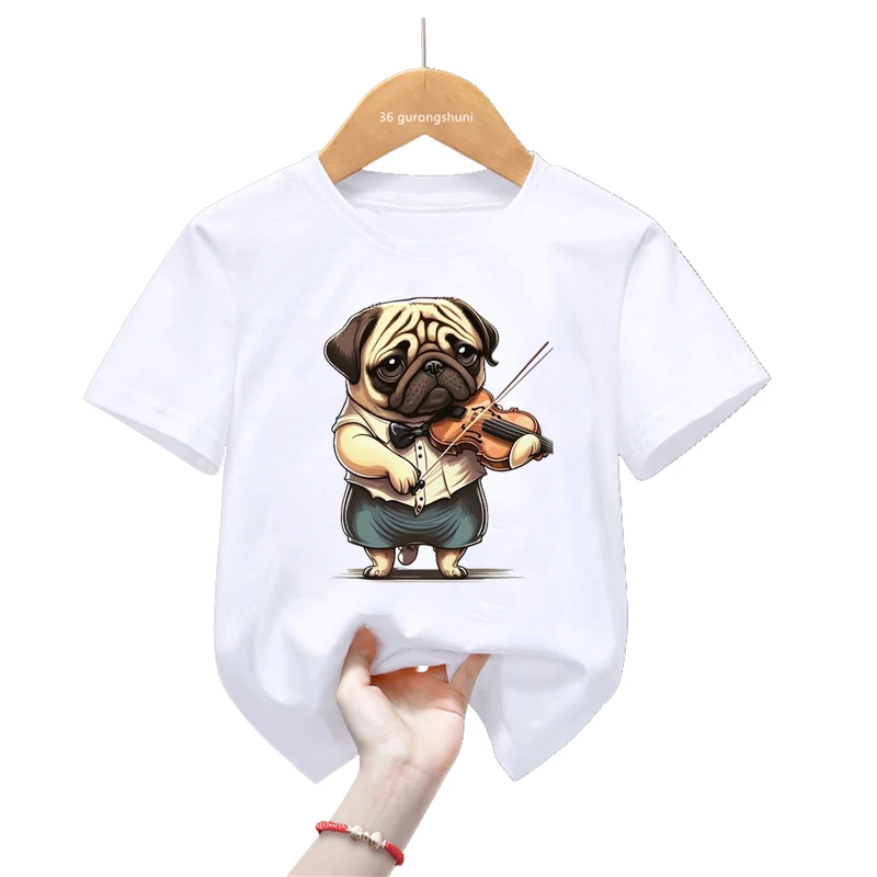 Camiseta princesas Pug verano niños y niñas – Estilo kawaii - imagen 4