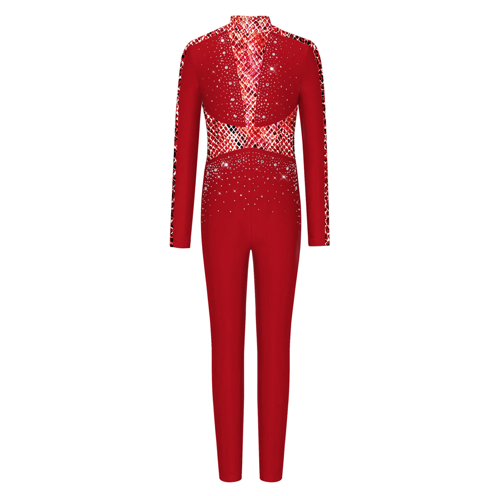 Maillot de gimnasia de manga larga con pedrería para ballet - imagen 4