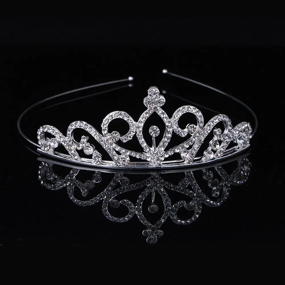 Corona de princesa con strass para niña – Diadema brillante para fiestas - imagen 3