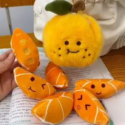 Llavero colgante naranja extraíble antiestrés para mochila infantil